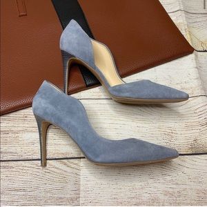 Nine West Blue Tikkit D’Orsay Pumps.